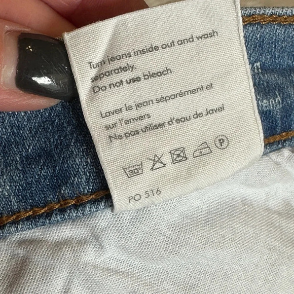 M.I.H. Mid Rise Skinny Boyfriend Tomboy Light Blue Wash Jeans, 31 - Picture 12 of 13